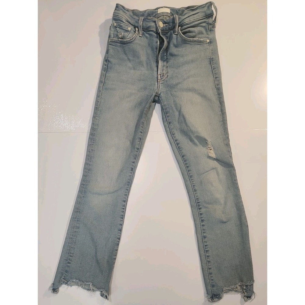 MOTHER Jeans The Insider Crop Step Fray Straight Size 26 Limited Edition Raw Hem